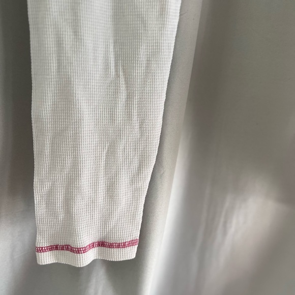Thermal Underwear in White & Pink Stitching - Picture 5 of 8